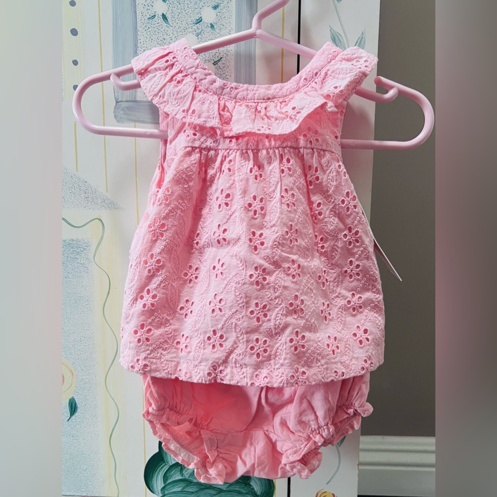 NWT Janie and Jack Eyelet Set Size 0-3 Months